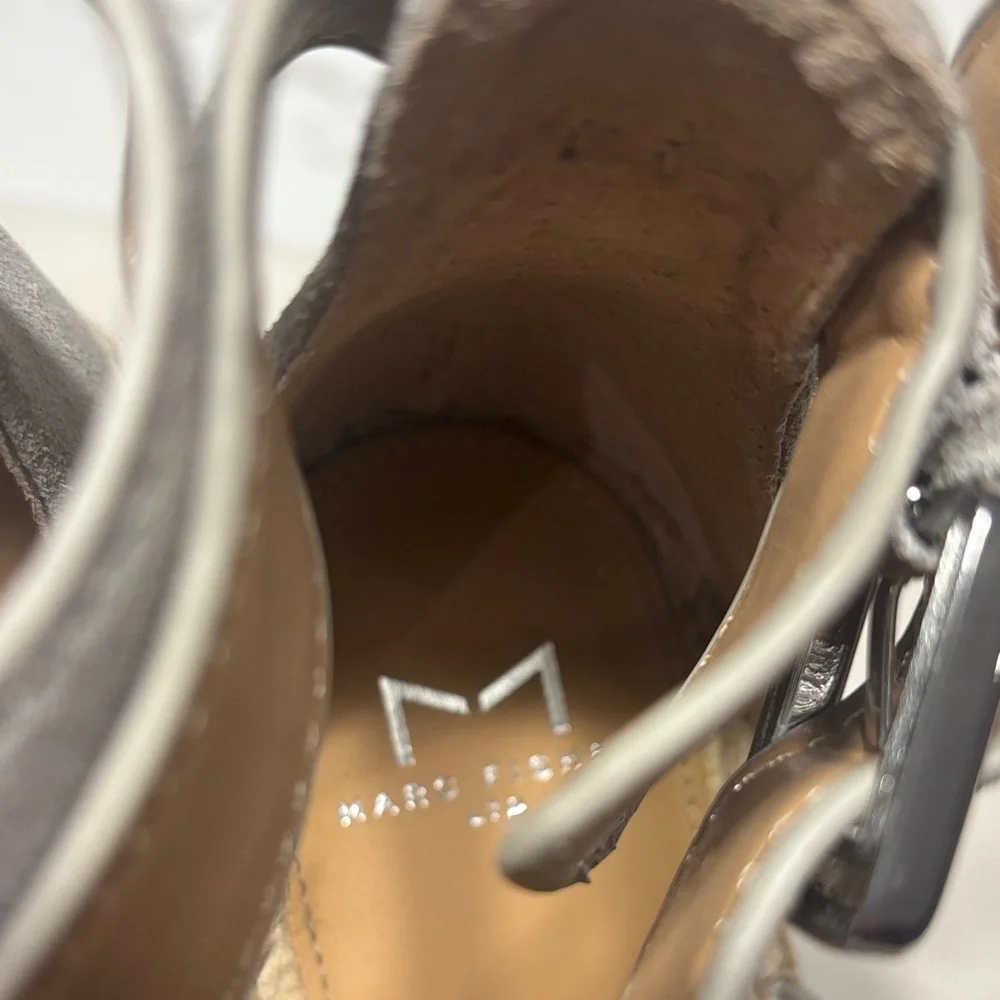 Marc Fisher Light Gray Wedge Sandals